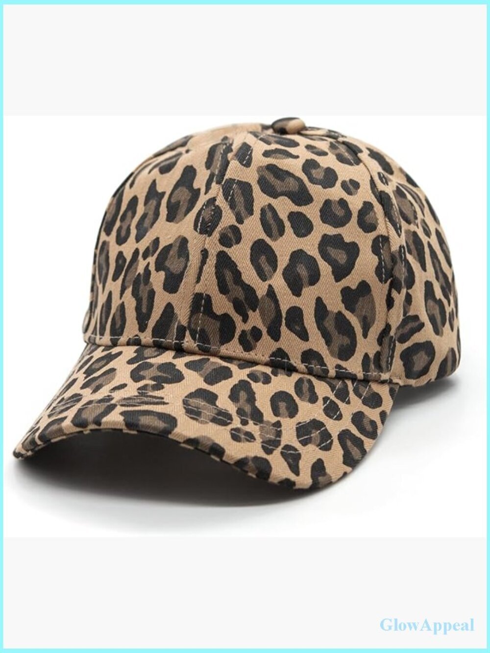 Vintage Adjustable Leopard Print Baseball Cap Trucker Hat for Outdoor